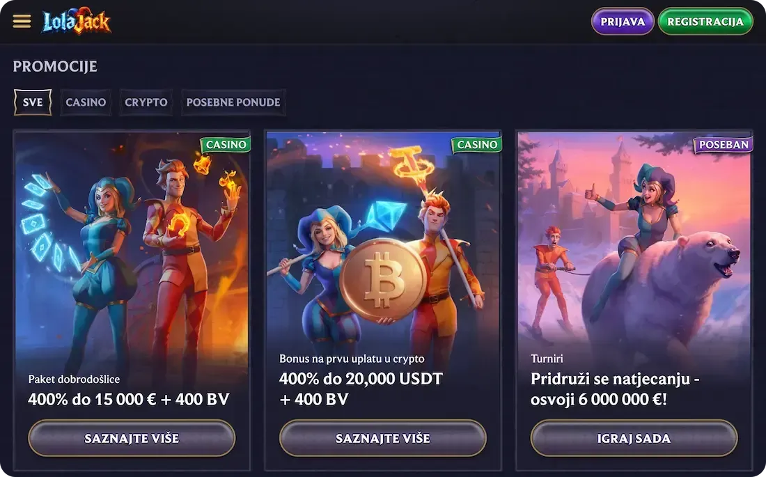lolajack casino bonus svi