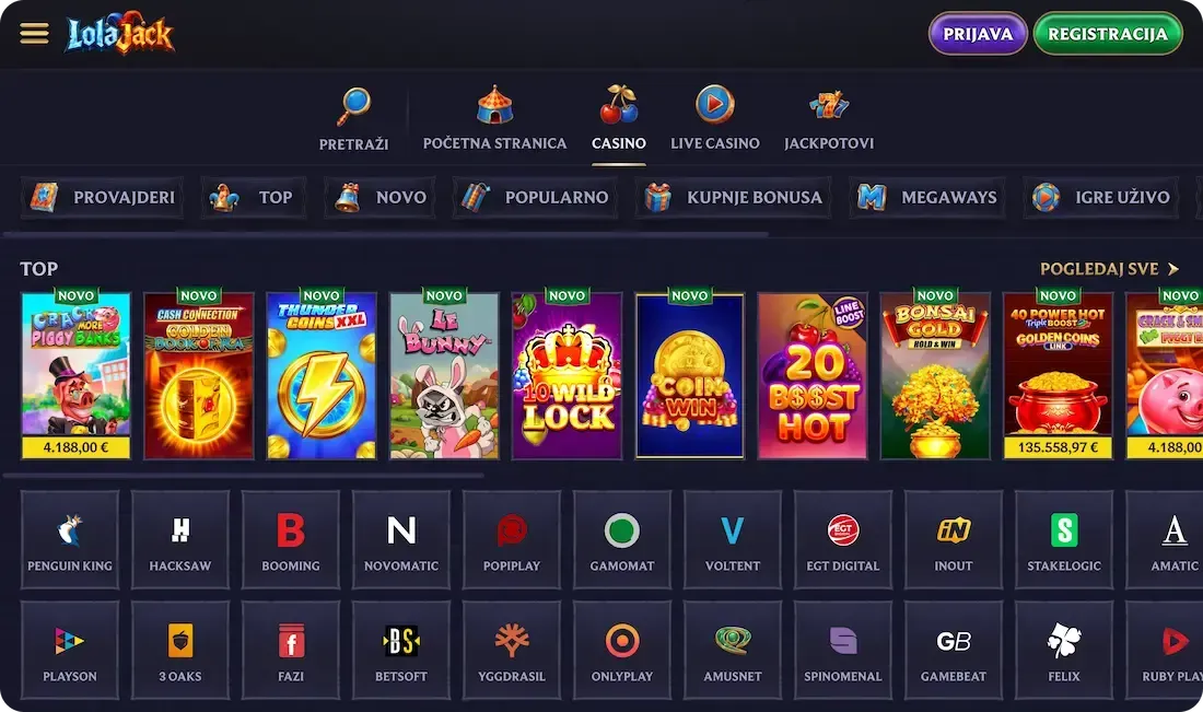lolajack casino igre